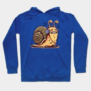 Stressed Snail Listening To Music Hoodie